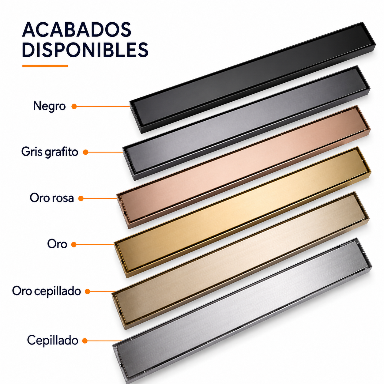 Rejilla de Desagüe Lineal para Ducha 40 cm | Doble Función Invisible y Antiolores