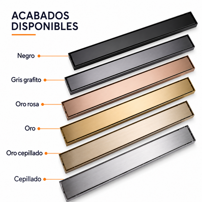Rejilla de Desagüe Lineal para Ducha 40 cm | Doble Función Invisible y Antiolores