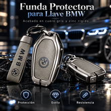 Protector Llave Pantalla BMW X3 X5 X6 Serie 7 para BMW  Cuero Gris + Aleación de Zinc