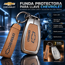 🔑 Funda Protectora Premium para Llave Chevrolet – Cuero + Aleación de Zinc