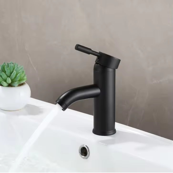 Grifería Iris Media | Lavamanos de Baño en Negro Mate, Oro Rosa y Dorada
