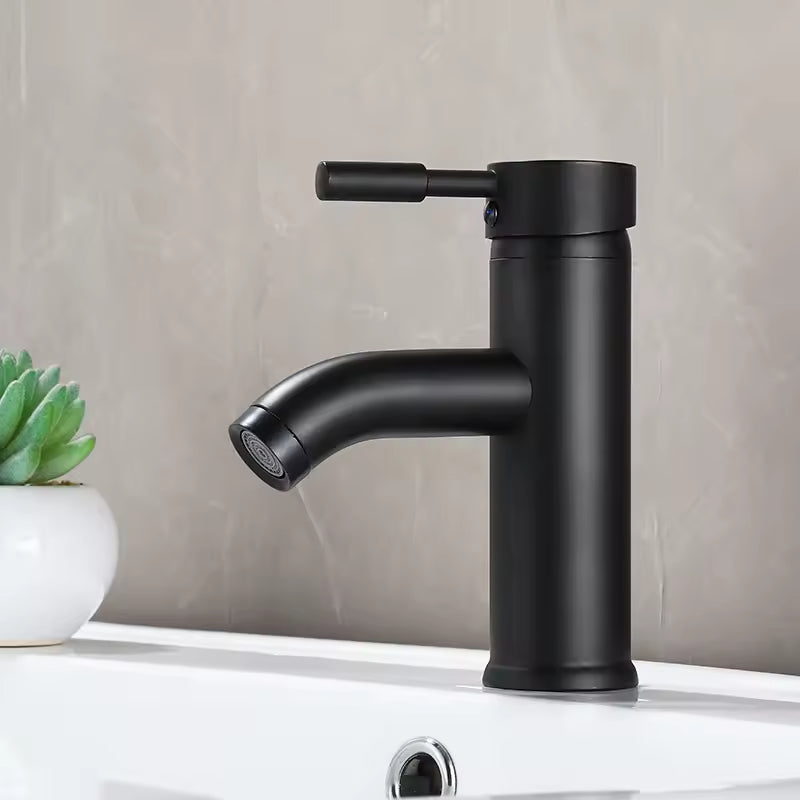 Grifería Iris Media | Lavamanos de Baño en Negro Mate, Oro Rosa y Dorada